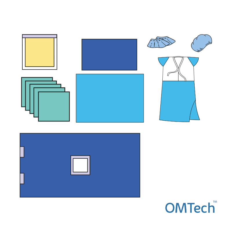 Комплект одягу та покриттів операційних OMTech™ для кесаревого розтину № 7 стерильний
